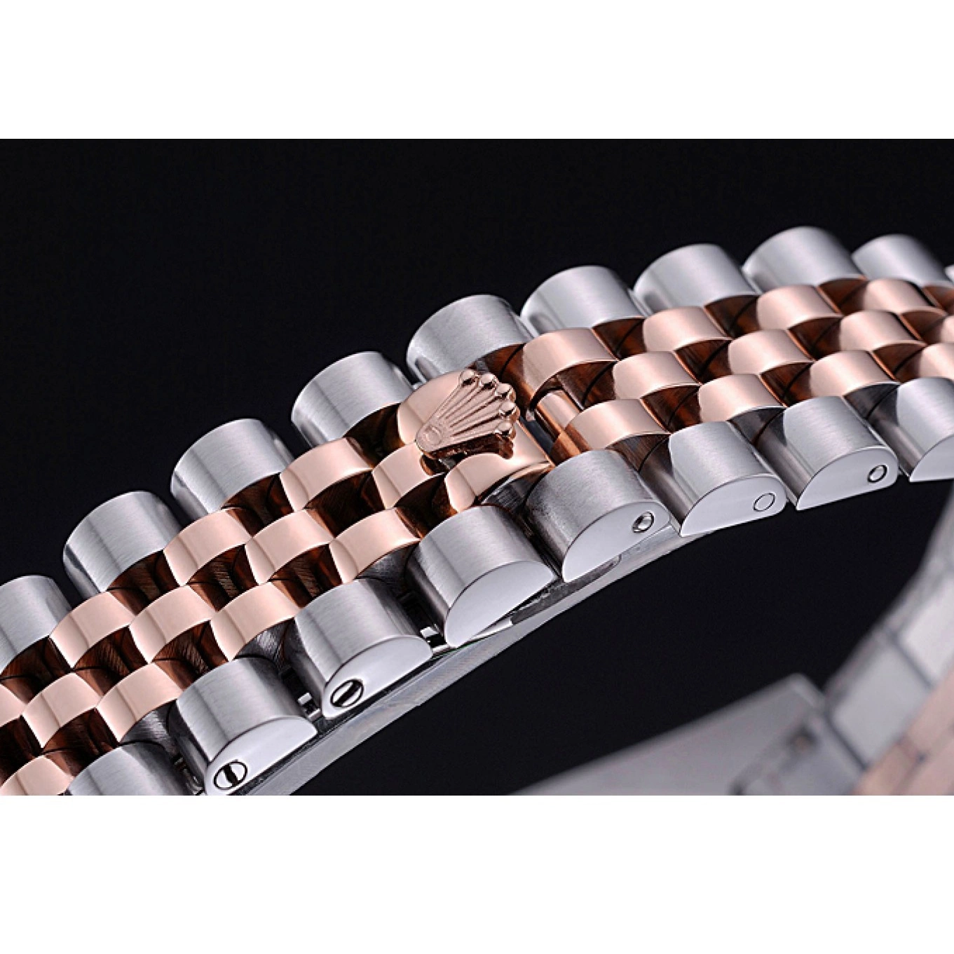 Good copy rolex watches Gold Rolex Stainless DateJust Bracelet Steel 622545 and Dial Black 0815